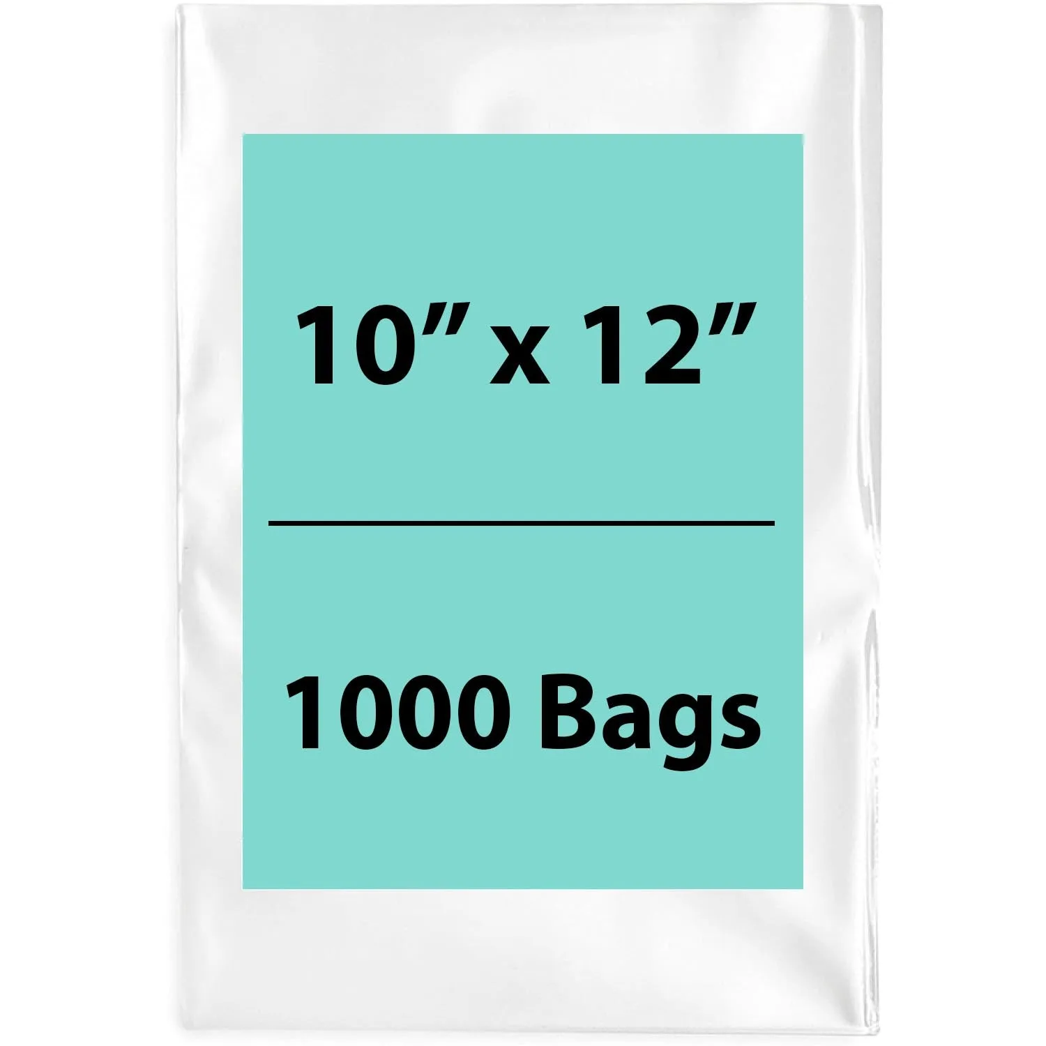10X12 inches Clear Flat Poly Bags 1.25Mil Open Top (LDPE)