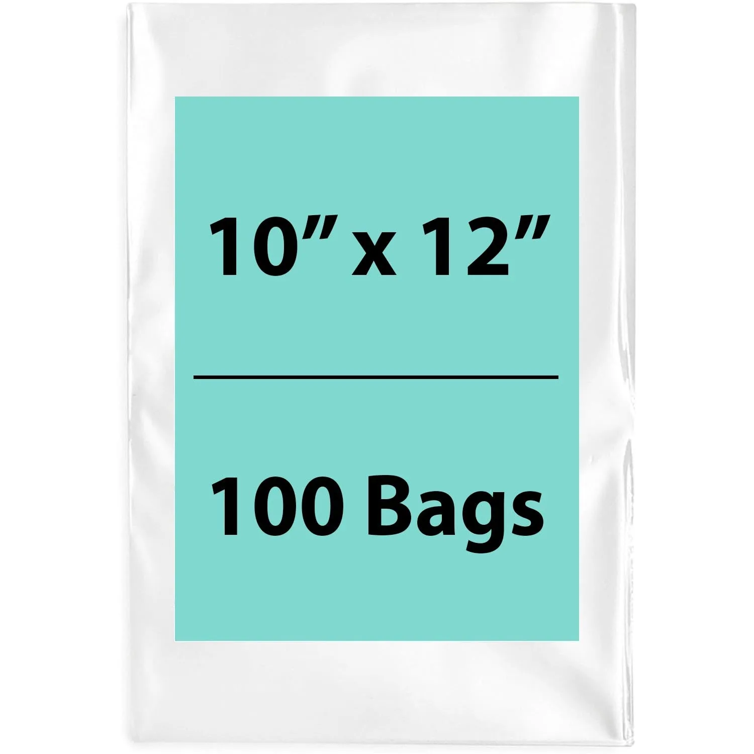 10X12 inches Clear Flat Poly Bags 1.25Mil Open Top (LDPE)