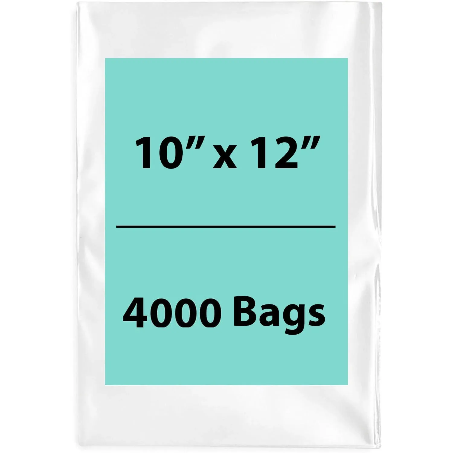 10X12 inches Clear Flat Poly Bags 1.5Mil Open Top (LDPE)