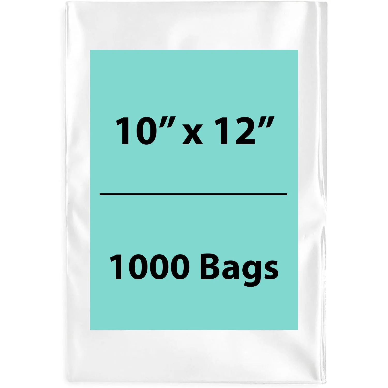 10X12 inches Clear Flat Poly Bags 1.5Mil Open Top (LDPE)