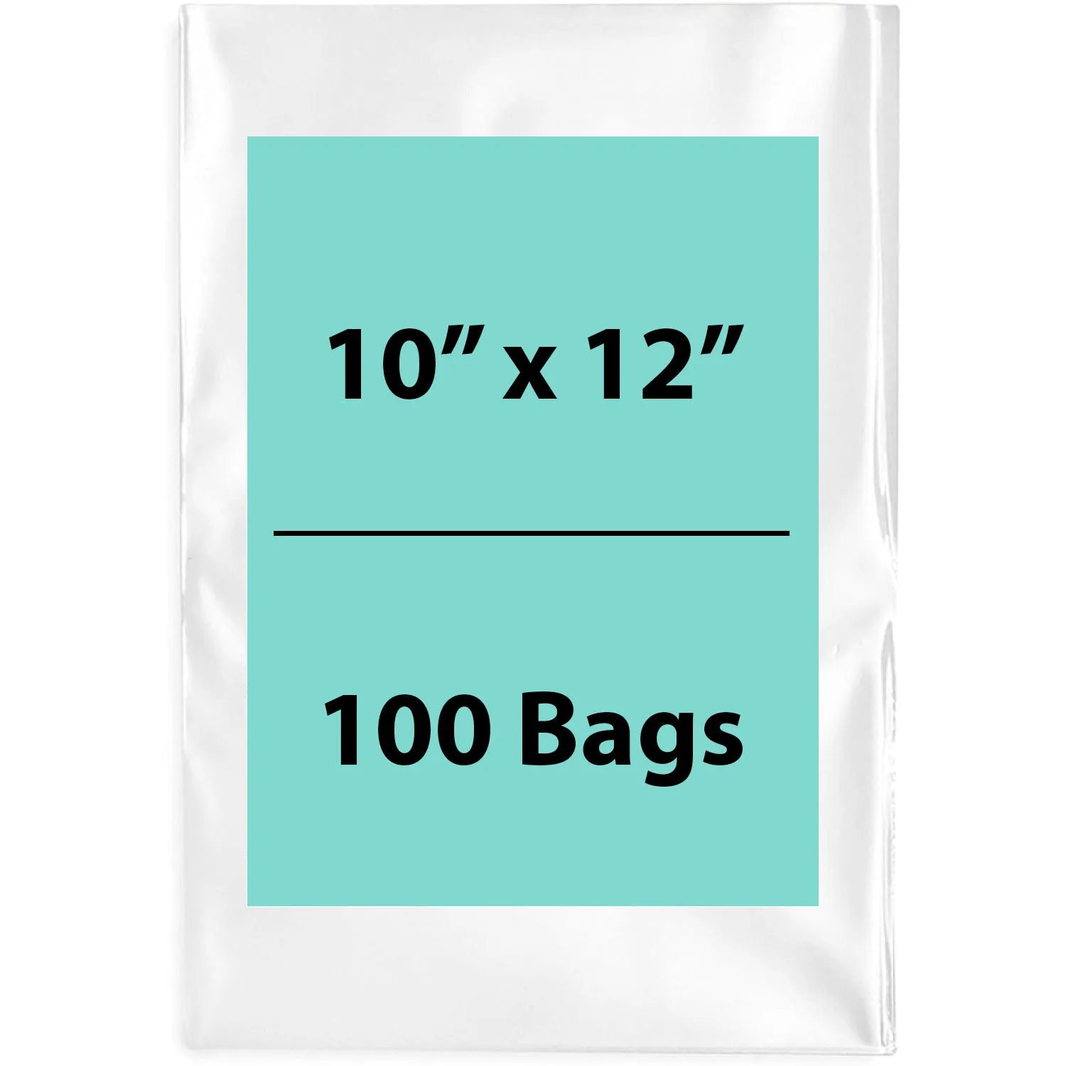 10X12 inches Clear Flat Poly Bags 1.5Mil Open Top (LDPE)