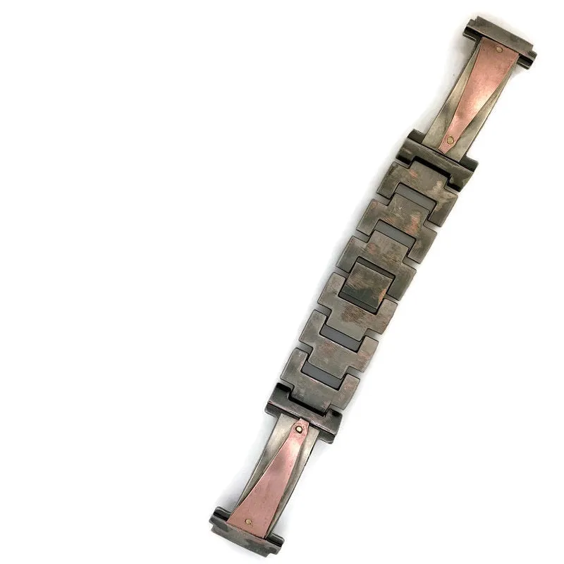 18 MM With Silver & Copper Watch Band