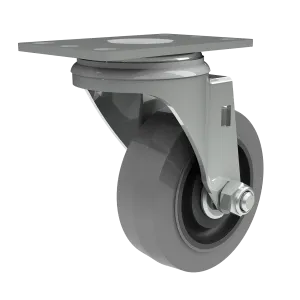 3-1/2" Gray rubber wheel Swivel Caster