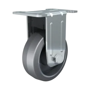 3-1/2" Rigid Caster with Gray Tire and Aluminum Core