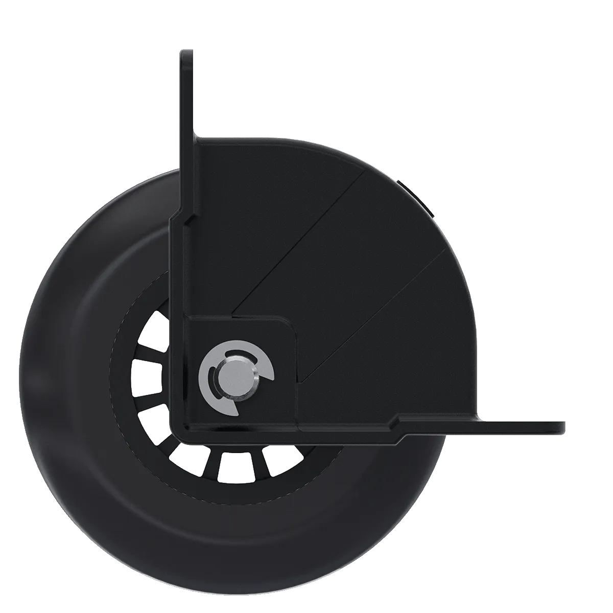 3" Black Narrow  Edge Mount Caster