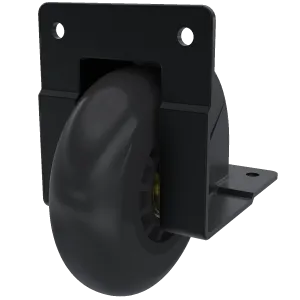 3" Black Narrow  Edge Mount Caster