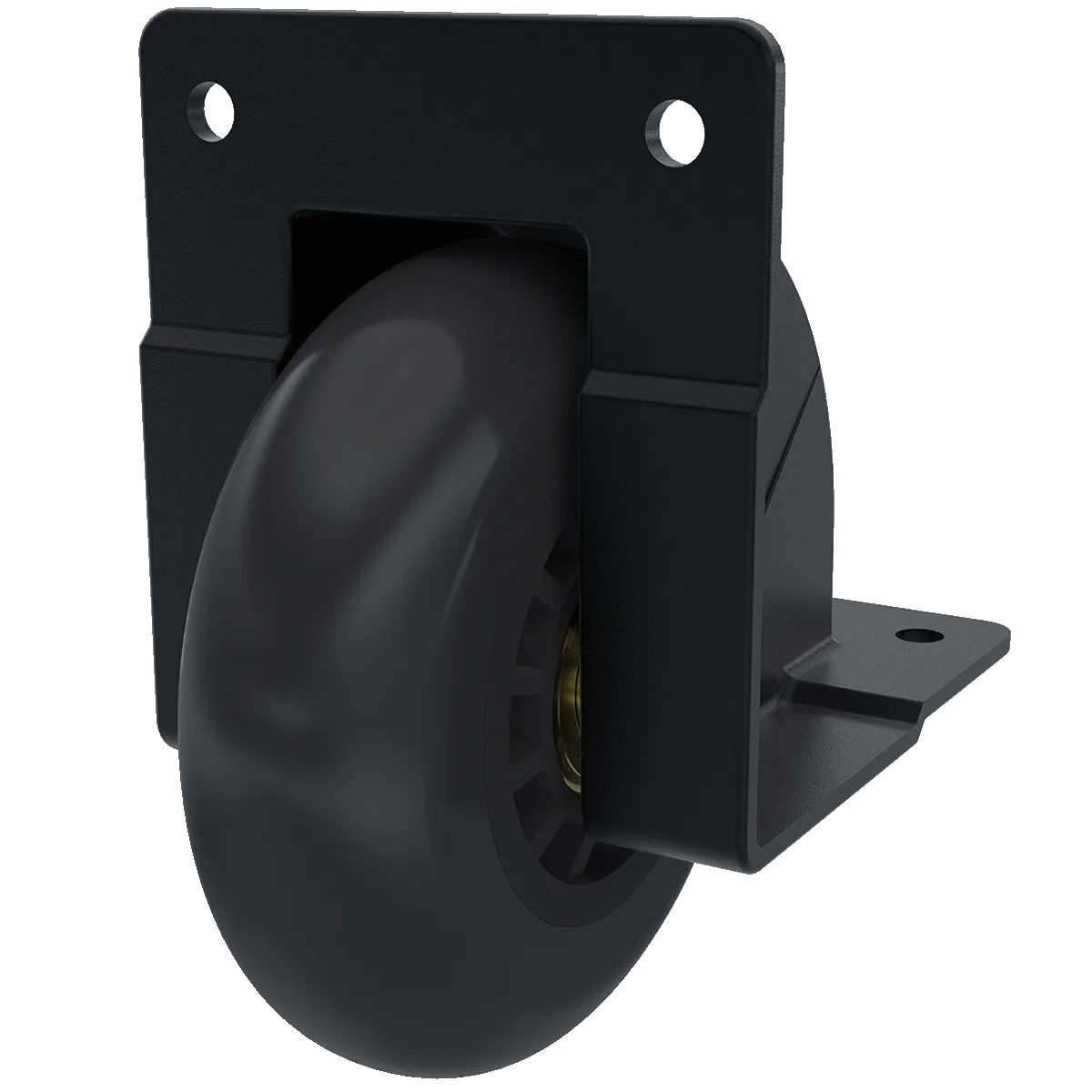 3" Black Narrow  Edge Mount Caster