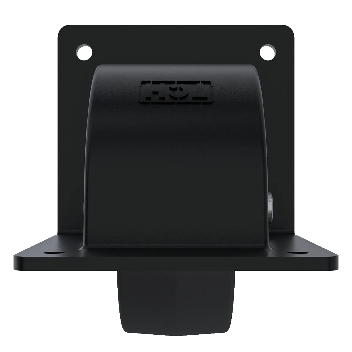3" Black Recessed Edge Mount Caster