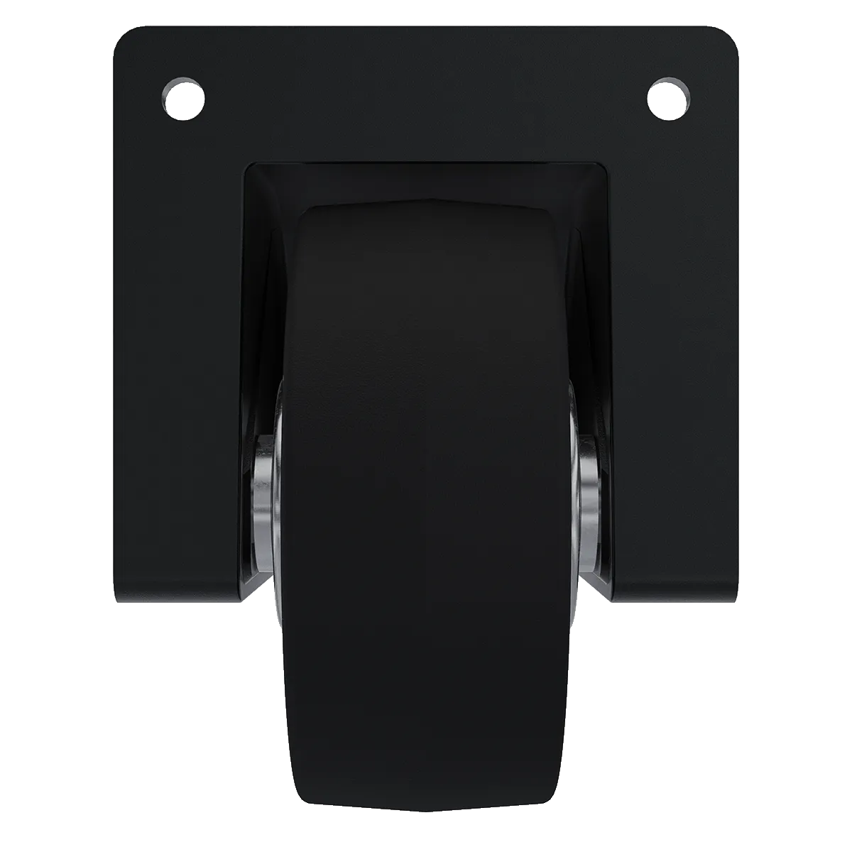 3" Black Recessed Edge Mount Caster