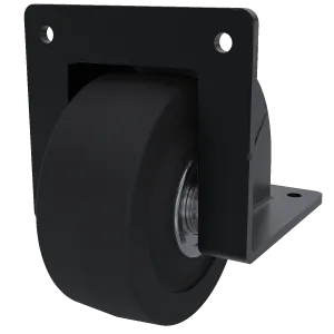 3" Black Recessed Edge Mount Caster