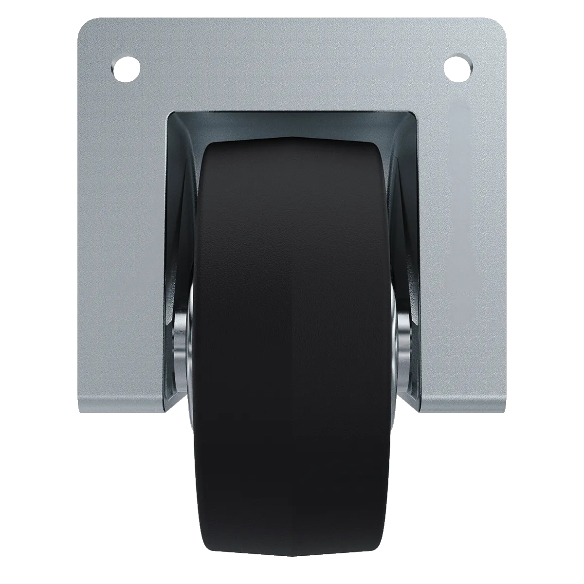 3" Silver Recessed Edge Mount Caster