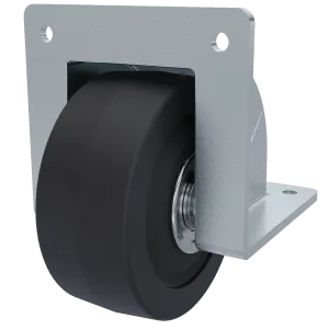 3" Silver Recessed Edge Mount Caster