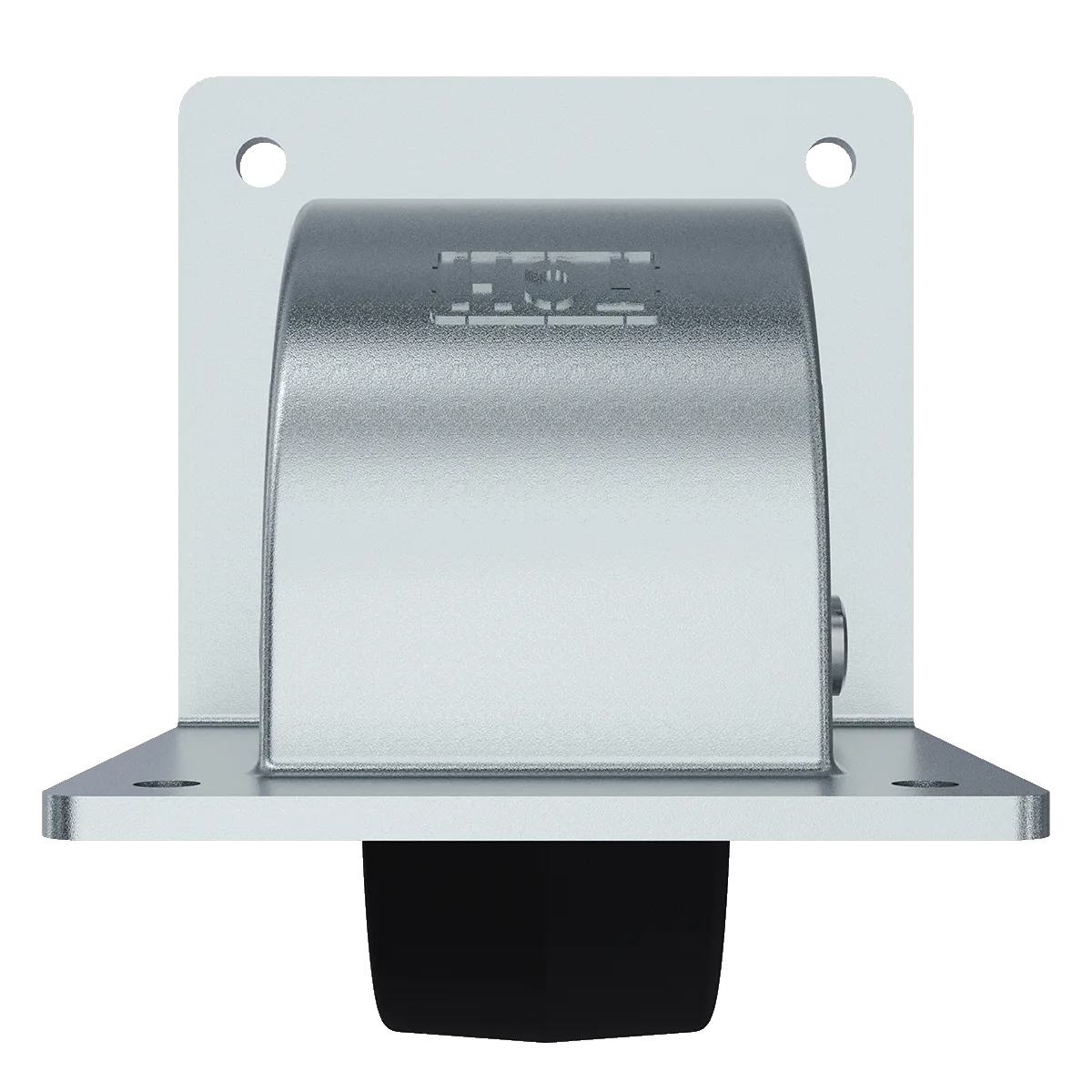 3" Silver Recessed Edge Mount Caster