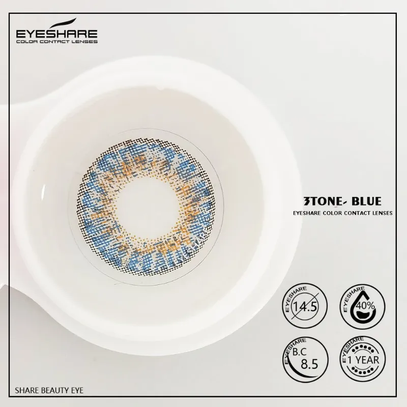 3TONE Blue 14.5mm 1 Pair | 1 Year