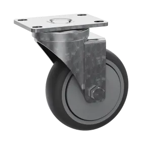4" Gray TPR Tire Swivel Caster