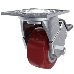 4" Poly Hi-Tech Swivel Caster with Brake