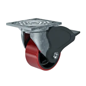 4" Swivel Caster with Polyurethane/Iron Core Wheel and Brake