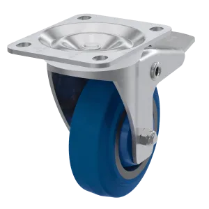 4" TCH Blue Swivel Caster with Brake