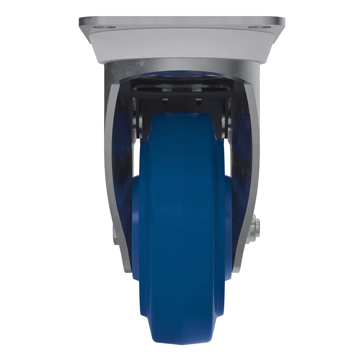 4" TCH Blue Swivel Caster with Brake