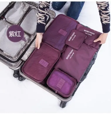 6-Piece Travel Organizer Set: Lightweight Compression Packing Cubes - Ideal for Carry-On Suitcases