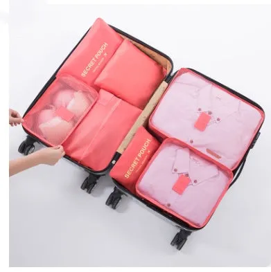 6-Piece Travel Organizer Set: Lightweight Compression Packing Cubes - Ideal for Carry-On Suitcases