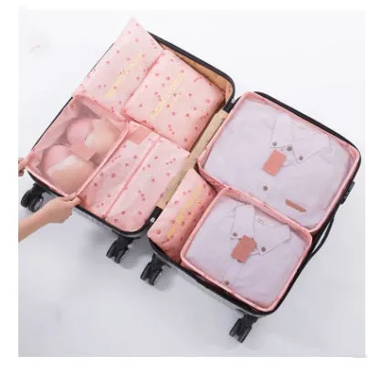 6-Piece Travel Organizer Set: Lightweight Compression Packing Cubes - Ideal for Carry-On Suitcases