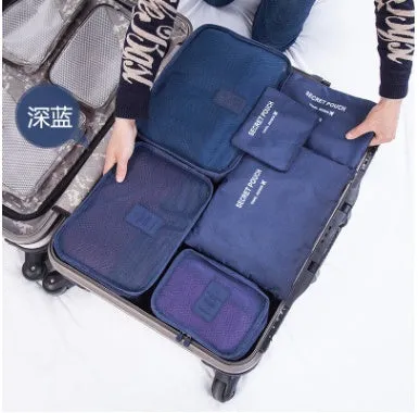 6-Piece Travel Organizer Set: Lightweight Compression Packing Cubes - Ideal for Carry-On Suitcases