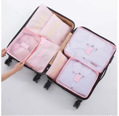 6-Piece Travel Organizer Set: Lightweight Compression Packing Cubes - Ideal for Carry-On Suitcases