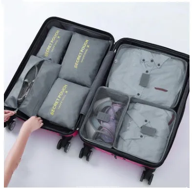 6-Piece Travel Organizer Set: Lightweight Compression Packing Cubes - Ideal for Carry-On Suitcases