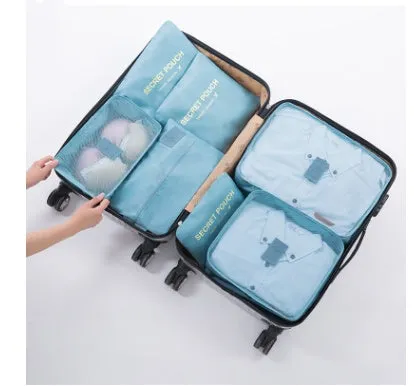6-Piece Travel Organizer Set: Lightweight Compression Packing Cubes - Ideal for Carry-On Suitcases