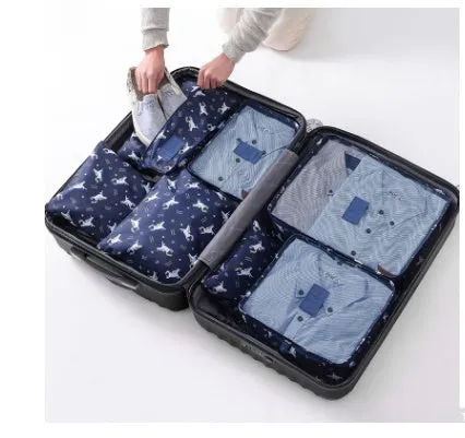 6-Piece Travel Organizer Set: Lightweight Compression Packing Cubes - Ideal for Carry-On Suitcases