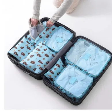 6-Piece Travel Organizer Set: Lightweight Compression Packing Cubes - Ideal for Carry-On Suitcases