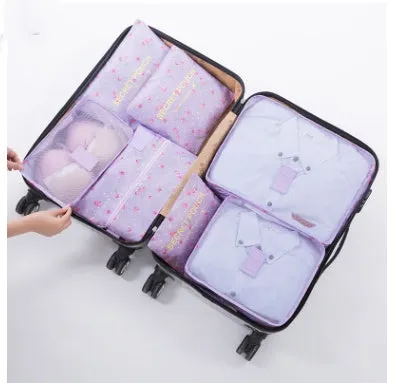 6-Piece Travel Organizer Set: Lightweight Compression Packing Cubes - Ideal for Carry-On Suitcases