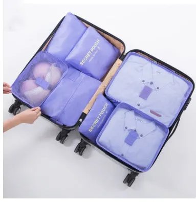 6-Piece Travel Organizer Set: Lightweight Compression Packing Cubes - Ideal for Carry-On Suitcases