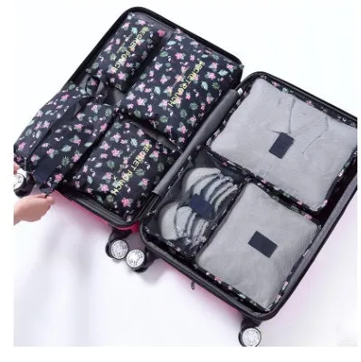 6-Piece Travel Organizer Set: Lightweight Compression Packing Cubes - Ideal for Carry-On Suitcases