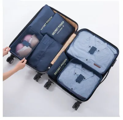 6-Piece Travel Organizer Set: Lightweight Compression Packing Cubes - Ideal for Carry-On Suitcases