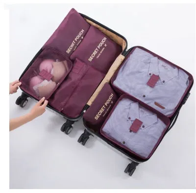 6-Piece Travel Organizer Set: Lightweight Compression Packing Cubes - Ideal for Carry-On Suitcases