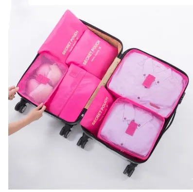 6-Piece Travel Organizer Set: Lightweight Compression Packing Cubes - Ideal for Carry-On Suitcases