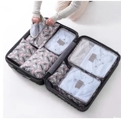 6-Piece Travel Organizer Set: Lightweight Compression Packing Cubes - Ideal for Carry-On Suitcases