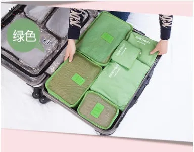 6-Piece Travel Organizer Set: Lightweight Compression Packing Cubes - Ideal for Carry-On Suitcases