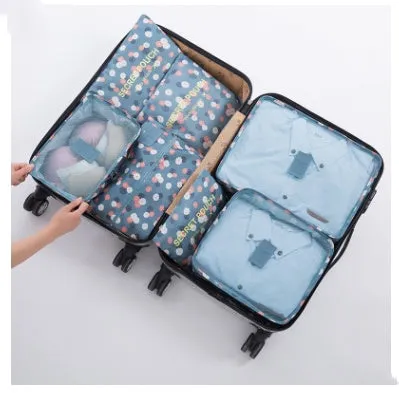 6-Piece Travel Organizer Set: Lightweight Compression Packing Cubes - Ideal for Carry-On Suitcases