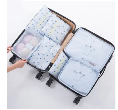 6-Piece Travel Organizer Set: Lightweight Compression Packing Cubes - Ideal for Carry-On Suitcases
