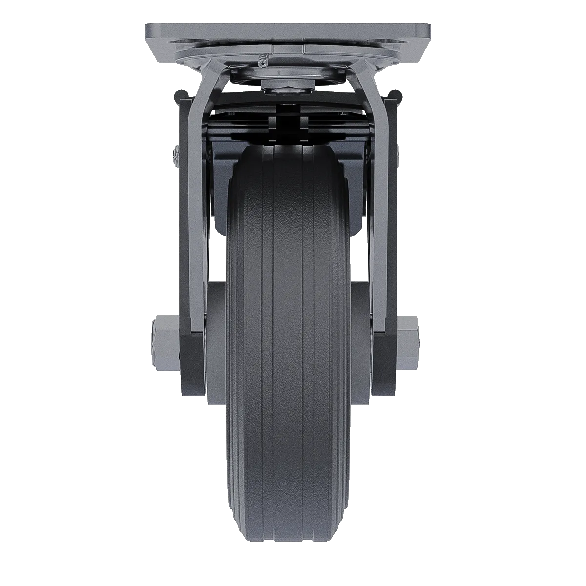 6" Flat Free Swivel Caster with Total Lock Brake