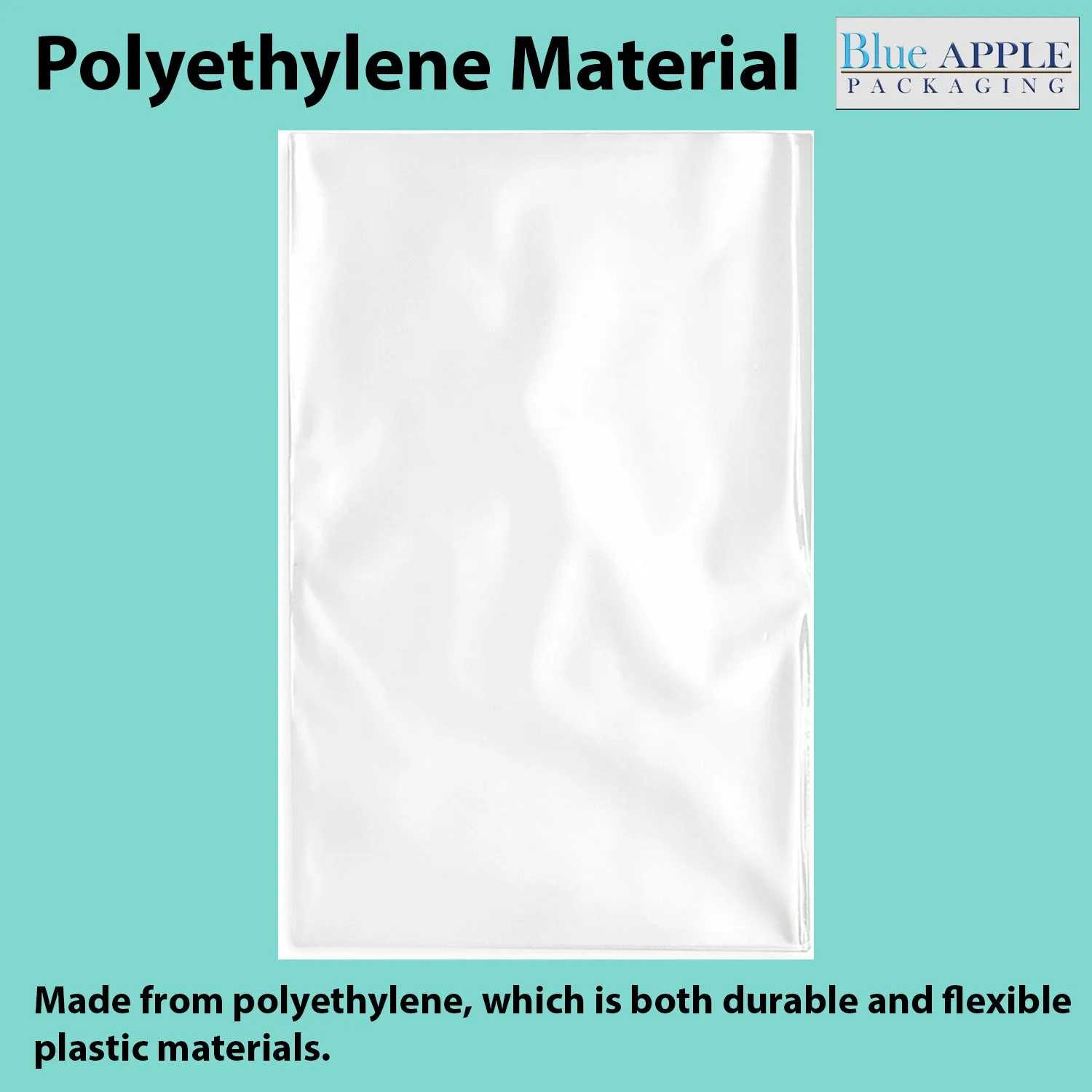 6X12 inches Clear Flat Poly Bags 1.5Mil Open Top (LDPE)
