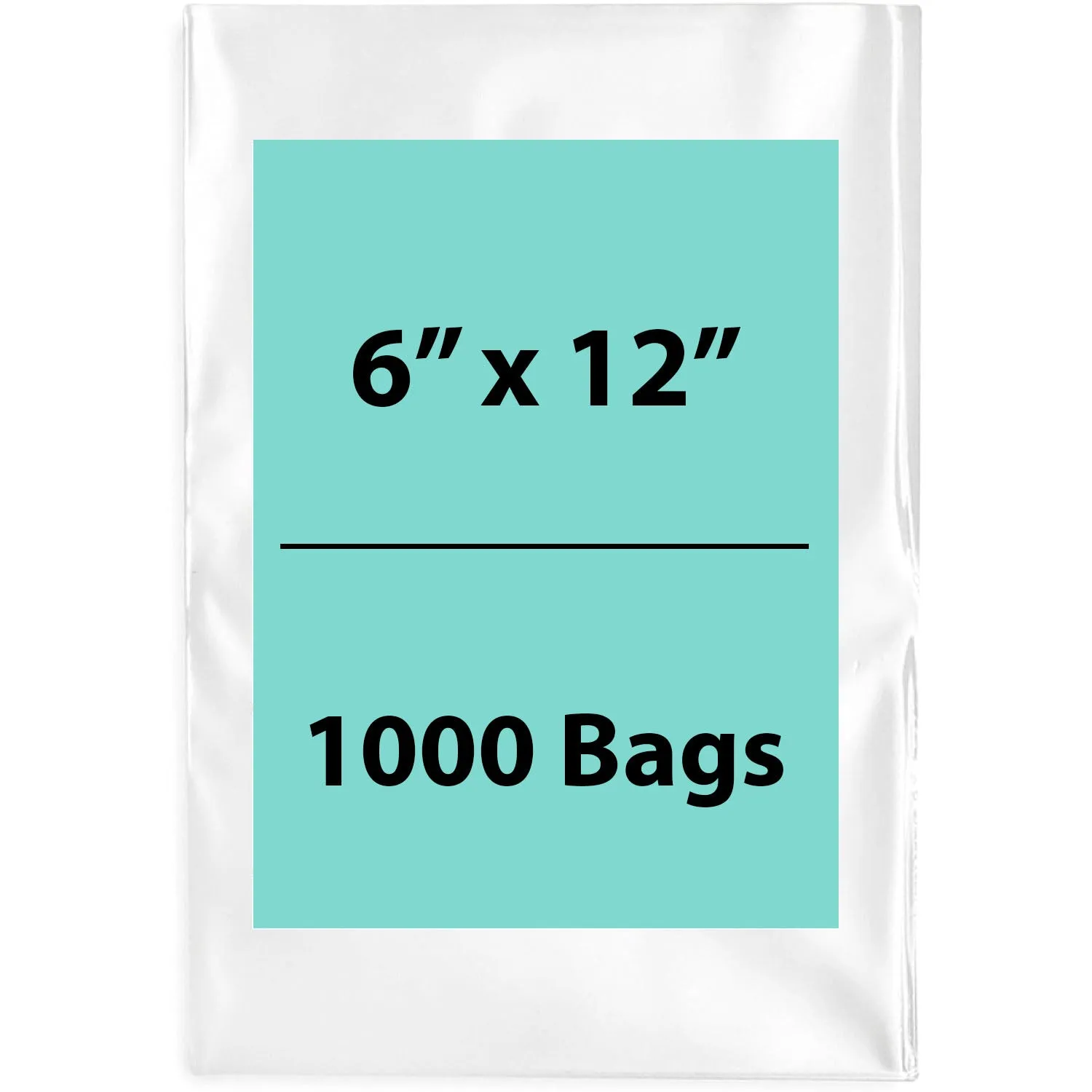6X12 inches Clear Flat Poly Bags 1.5Mil Open Top (LDPE)