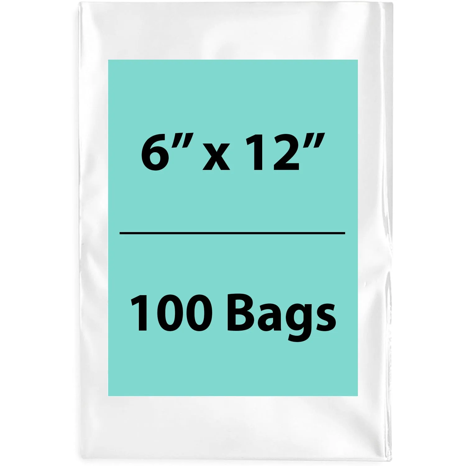 6X12 inches Clear Flat Poly Bags 1.5Mil Open Top (LDPE)
