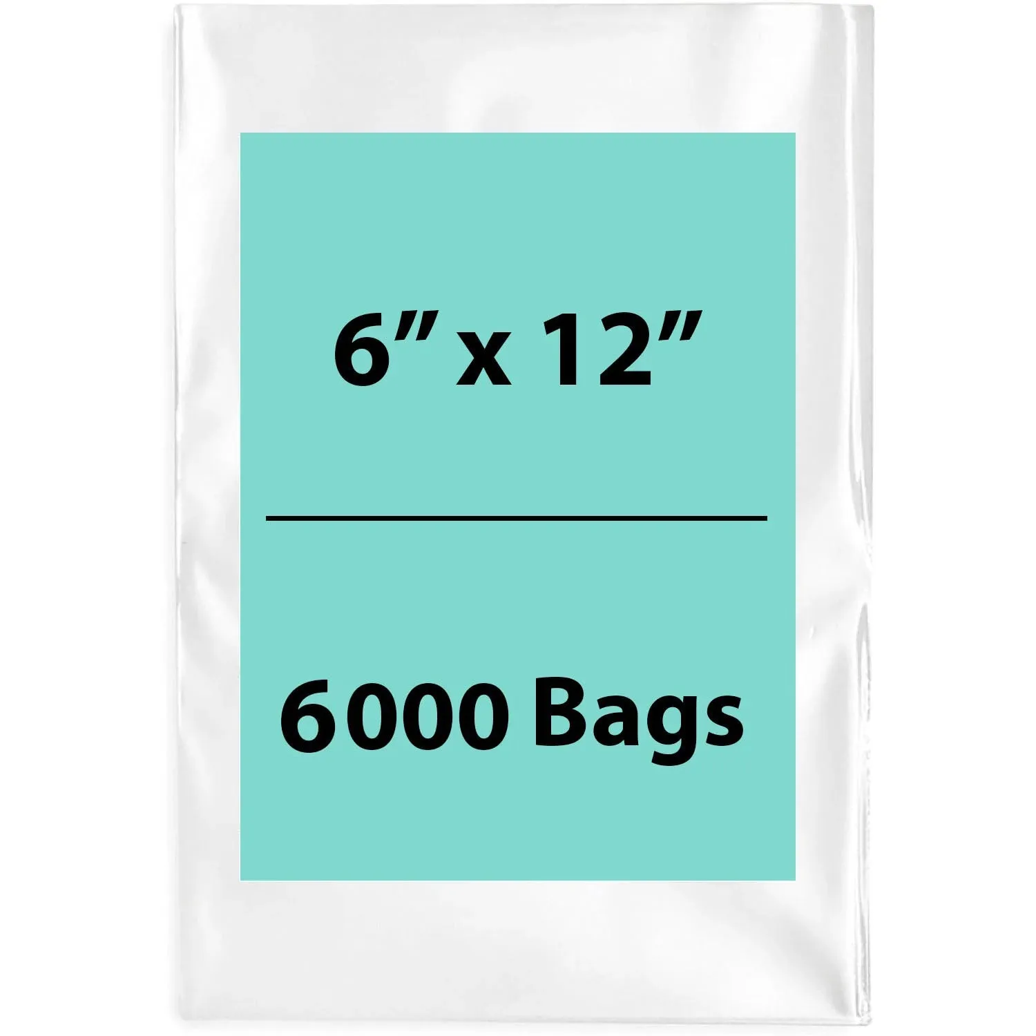 6X12 inches Clear Flat Poly Bags 1.5Mil Open Top (LDPE)