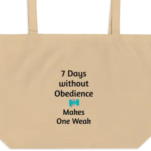 7 Days Without Obedience X-Large Tote/ Shopping Bags