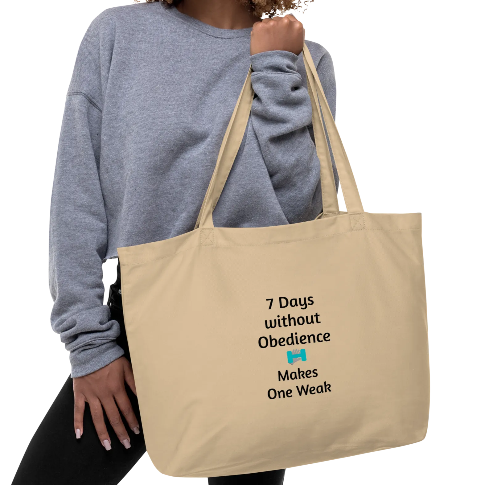 7 Days Without Obedience X-Large Tote/ Shopping Bags
