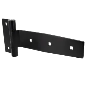 8" Black Stainless Steel Strap Hinge